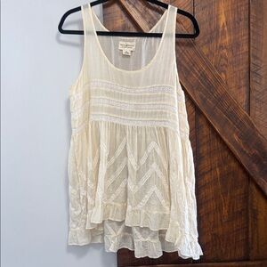 Denim & Supply Ralph Lauren Ivory Lace Tank Top